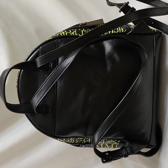 Michael Kors Rhea Medium Newsprint Print Logo Leather Backpack main image 6